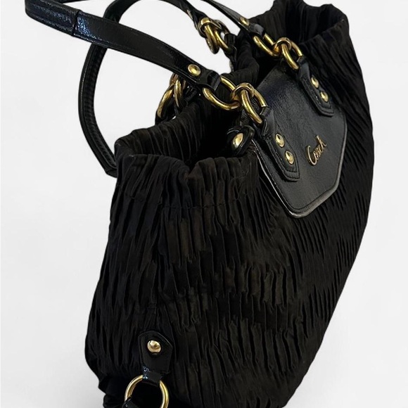 Coach Ashley Gathered Satin Carryall Tote / Satchel